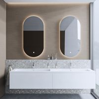 Badkamermeubelset BWS Anubis 160cm 2 Laden Mat Wit Met Wastafel (Naar Keuze)