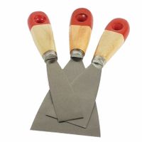 Plamuurmes - werkbreedte 60 mm - conisch geslepen staal - houten greep   -
