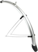 Euro Spatbordenset rapido 28 inch 46 mm kunststof zilver