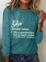 Women's Funny Gigi Like A Grandmother But So Much Cooler Simple Long Sleeve Top - thumbnail