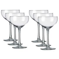 Set van 6x stuks champagneglazen/coupe transparant 240 ml Specials