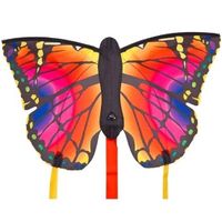 Rode vlinder speel vlieger 52 x 34 cm en 2 staarten   -