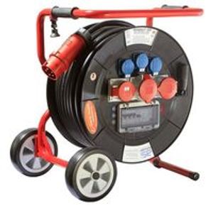 Schwabe Mammoet haspel H07RN-F5G6 3x230V, 1x400V/16A, 2x400V/32A 40m