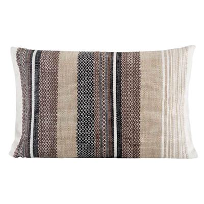2e Halve Prijs Leen Bakker - Sierkussen Thomas - Taupe/grijs 40x60 Cm - Katoen - Grijs#Taupe
