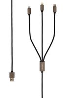 Dörr 977011 USB-kabel 1,2 m USB A USB C/Micro-USB B/Lightning Zwart - thumbnail