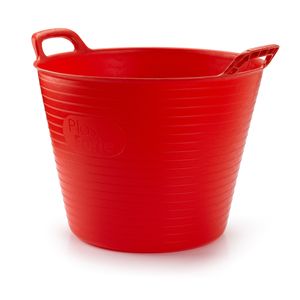 Flexibele emmer/kuip - rood - 42 liter - ECO kunststof - rond - 38 x 45 cm