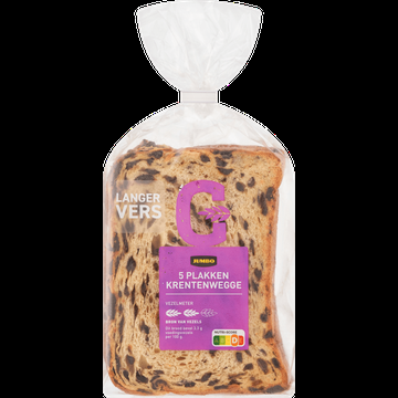 Jumbo Krentenwegge Sneetjes 5 Stuks