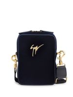 Giuseppe Zanotti sac Thoby à plaque logo - Bleu - thumbnail