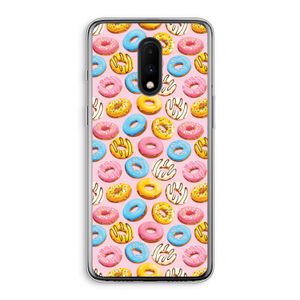 Pink donuts: OnePlus 7 Transparant Hoesje