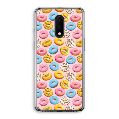 Pink donuts: OnePlus 7 Transparant Hoesje