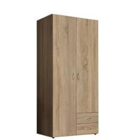 Kledingkast Baarlo - Hout - Eiken|Hout - Naturel - Hout