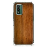 Nokia XR21 Stevig Telefoonhoesje Donker Hout - thumbnail