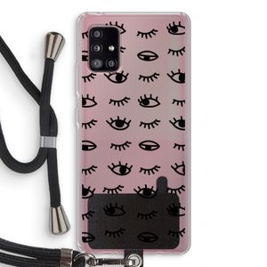 Eye pattern #2: Samsung Galaxy A51 5G Transparant Hoesje met koord