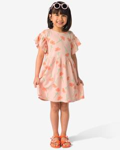 HEMA Kinderjurk Bloemen Lichtroze (lichtroze)