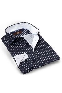 Circle of Gentlemen Slim Fit Overhemd Marine, Motief