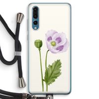 Purple poppy: Huawei P20 Pro Transparant Hoesje met koord