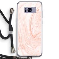 Peach bath: Samsung Galaxy S8 Transparant Hoesje met koord