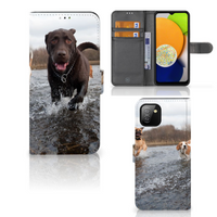 Samsung Galaxy A03 Telefoonhoesje met Pasjes Honden Labrador