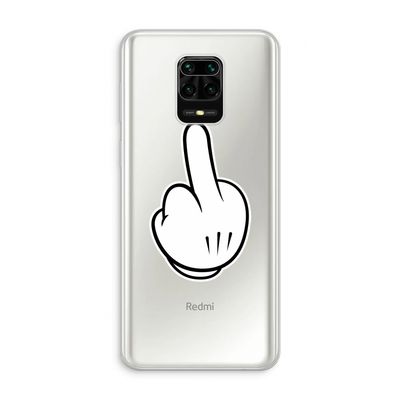 Middle finger black: Xiaomi Redmi Note 10 Lite Transparant Hoesje