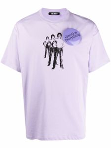 Raf Simons t-shirt Question Everything à détail de badge - Violet