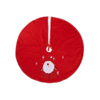 Kerstboomrok - Rood met Sneeuwpop ? 90 cm ? Polyester - Kerstversiering