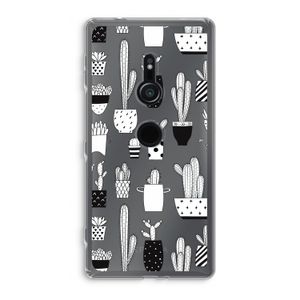 Cactusmotief: Sony Xperia XZ2 Transparant Hoesje
