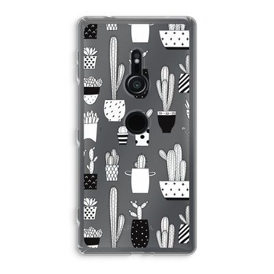 Cactusmotief: Sony Xperia XZ2 Transparant Hoesje