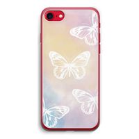 White butterfly: iPhone SE 2020 Transparant Hoesje