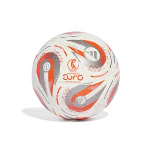 adidas Women&apos;s EURO25 Final Mini Voetbal Maat 1 Wit Zilver Oranje