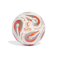 adidas Women&apos;s EURO25 Final Mini Voetbal Maat 1 Wit Zilver Oranje