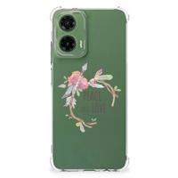Motorola Moto G35 Stevig | Bumper Hoesje | Boho Text
