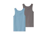 lupilu 2 peuter onderhemden (122/128, Blauw/grijs) - thumbnail
