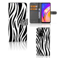 OPPO Reno5 Z | A94 5G | Telefoonhoesje | Met pasjeshouder | Zebra