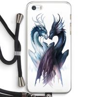 Yin Yang Dragons: iPhone 5 / 5S / SE Transparant Hoesje met koord