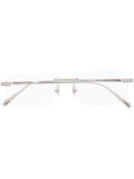 OMEGA EYEWEAR lunettes de vue rondes à branches garvées - Argent OMEGA EYEWEAR lunettes de vue rondes à branches garvées - Argent