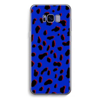 Blue Leopard: Samsung Galaxy S8 Plus Transparant Hoesje