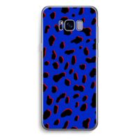 Blue Leopard: Samsung Galaxy S8 Plus Transparant Hoesje