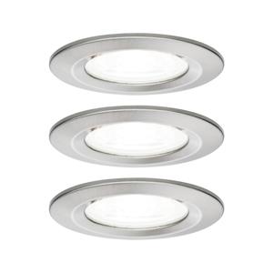 Paulmann 92979 LED-inbouwlamp Set van 3 stuks LED GU10 19.5 W IJzer (geborsteld)