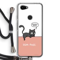 GSM poes: Pixel 3a Transparant Hoesje met koord