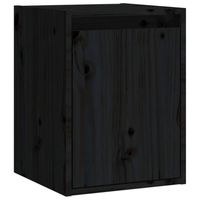 vidaXL Wandkast 30x30x40 cm massief grenenhout zwart - thumbnail