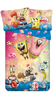 SpongeBob Dekbedovertrek Patrick, Shanley, Plankton, Octo, Gerrit & Mr Crabs 140 x 200 cm