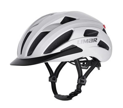 Limar Helm torino l 57-61 mat wit met led