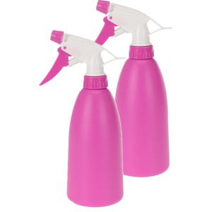 Plantenspuit - 2x - roze - 480 ml - kunststof - 11 x 8 x 23 cm - plantensproeier