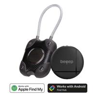 Beeep OneTag Apple Find My & Android Tracker - Waterproof Lock - Black