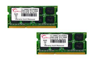 G.Skill 8 GB DDR3-1333 Kit werkgeheugen F3-10666CL9D-8GBSQ