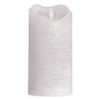 Leen Bakker - LED Kaars Rustiek - Licht - 15xØ7,6 Cm - Paraffine - Grijs