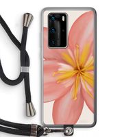 Pink Ellila Flower: Huawei P40 Pro Transparant Hoesje met koord