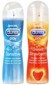 Durex AANBIEDING Play Sensitive En Play Aardbei Glijmiddel 2x50ml