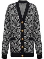 Balmain cardigan en maille jacquard - Noir - thumbnail