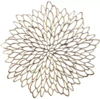 Decoris placemat bloem 38cm champagne Decoris placemat bloem 38cm champagne